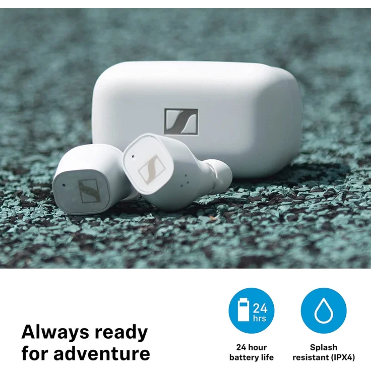 Sennheiser CX Plus True Wireless In-Ear-Kopfhörer mit Active Noise Cancelling, Spritzwassergeschützt, Weiß – Bild 3