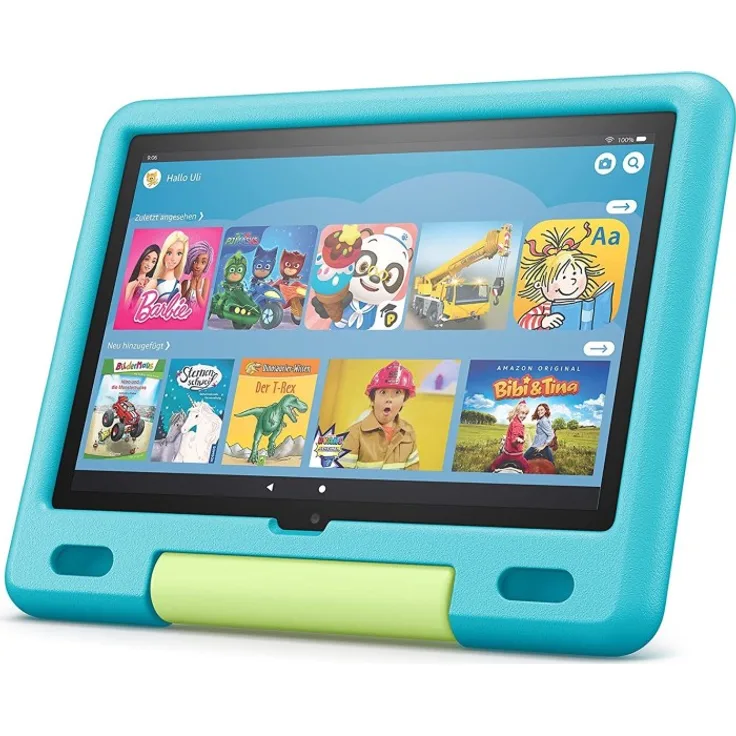 Amazon Fire HD 10 KFTRWI - Kids Edition (2021) Full-HD-Auflösung 10,1 Zoll, ohne Werbung, WLAN-Tablet, Octa-Core, 3 GB RAM, 32 GB Speicher, Fire OS, Türkis (53-025749)