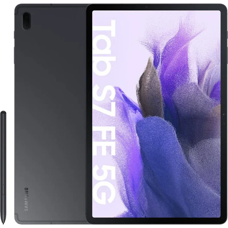 Samsung Galaxy Tab S7 FE T733 Quad-HD-Auflösung 12,4 Zoll, WLAN-Tablet, Octa-Core, 6 GB RAM, 128 GB Speicher, Android, Mystic Black (SM-T733NZKE) – Bild 7
