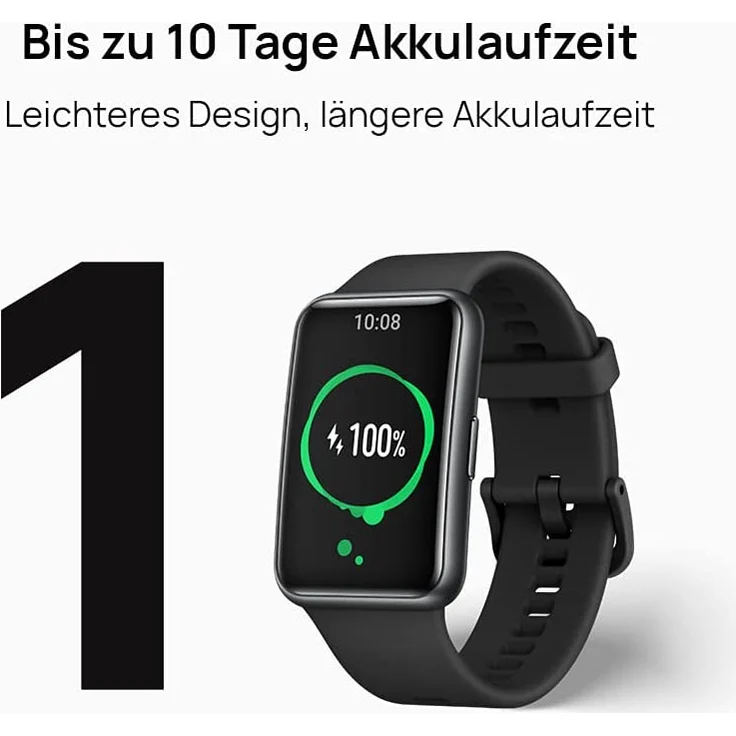 Huawei Watch Fit new Smartwatch GPS, Unisex, 46 x 30 mm, Silikonarmband, Graphite Black – Bild 6