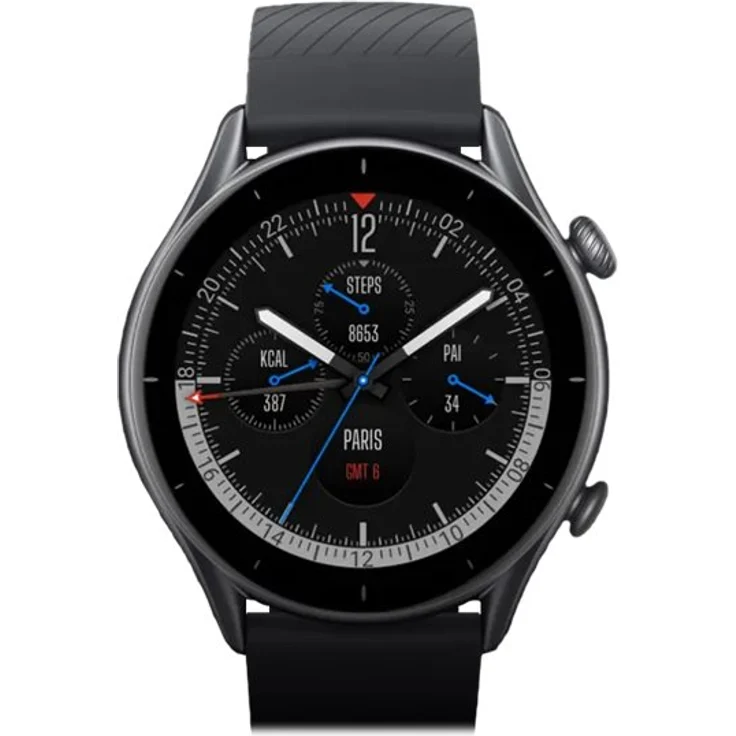 Amazfit GTR 3 Smartwatch Unisex, Aluminiumgehäuse, Silikonarmband, Thunder Black – Bild 8