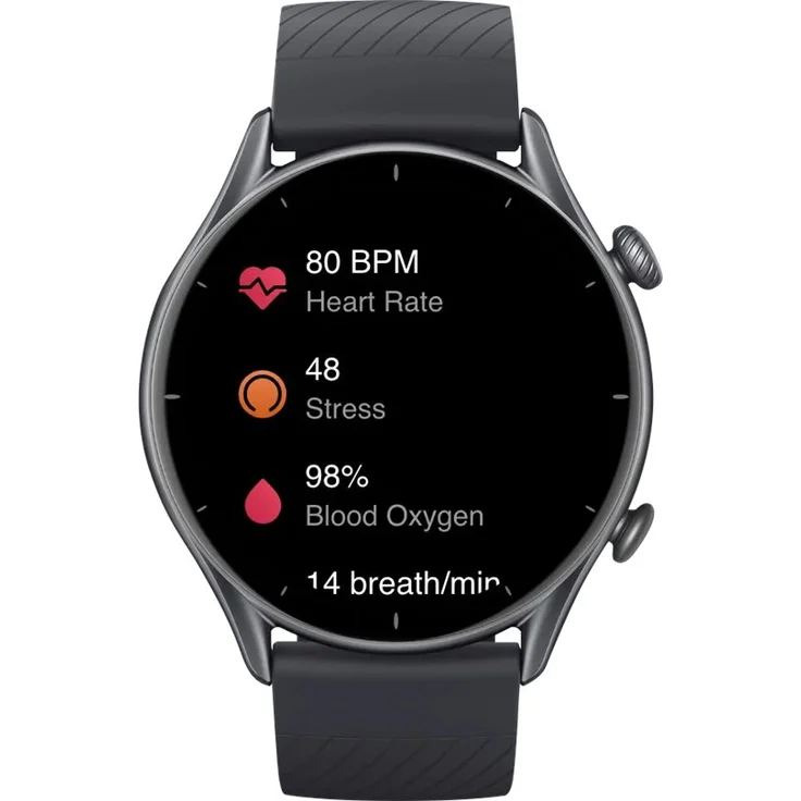 Amazfit GTR 3 Smartwatch Unisex, Aluminiumgehäuse, Silikonarmband, Thunder Black – Bild 9
