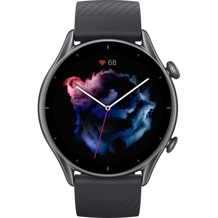 Amazfit GTR 3 Smartwatch Unisex, Aluminiumgehäuse, Silikonarmband, Thunder Black – Bild 2