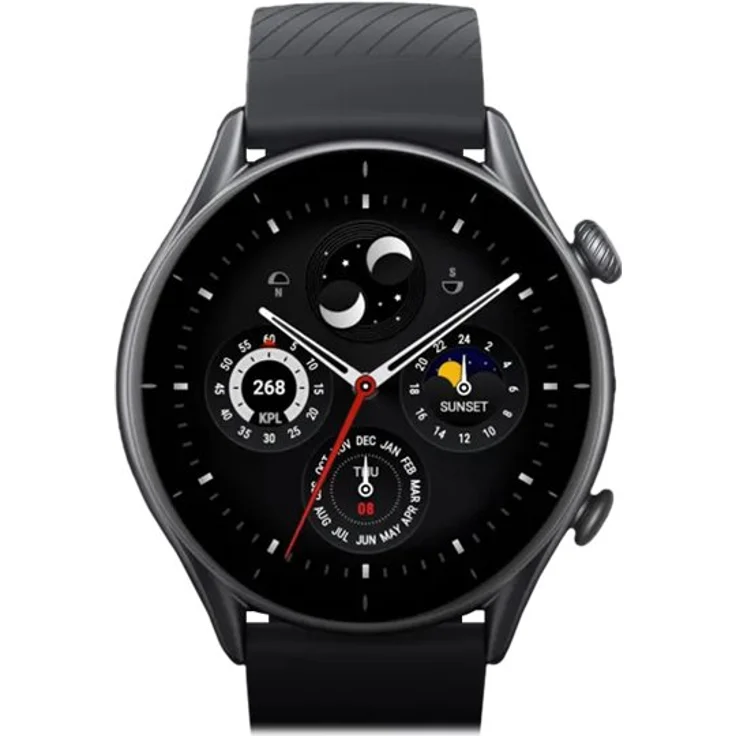 Amazfit GTR 3 Smartwatch Unisex, Aluminiumgehäuse, Silikonarmband, Thunder Black – Bild 6