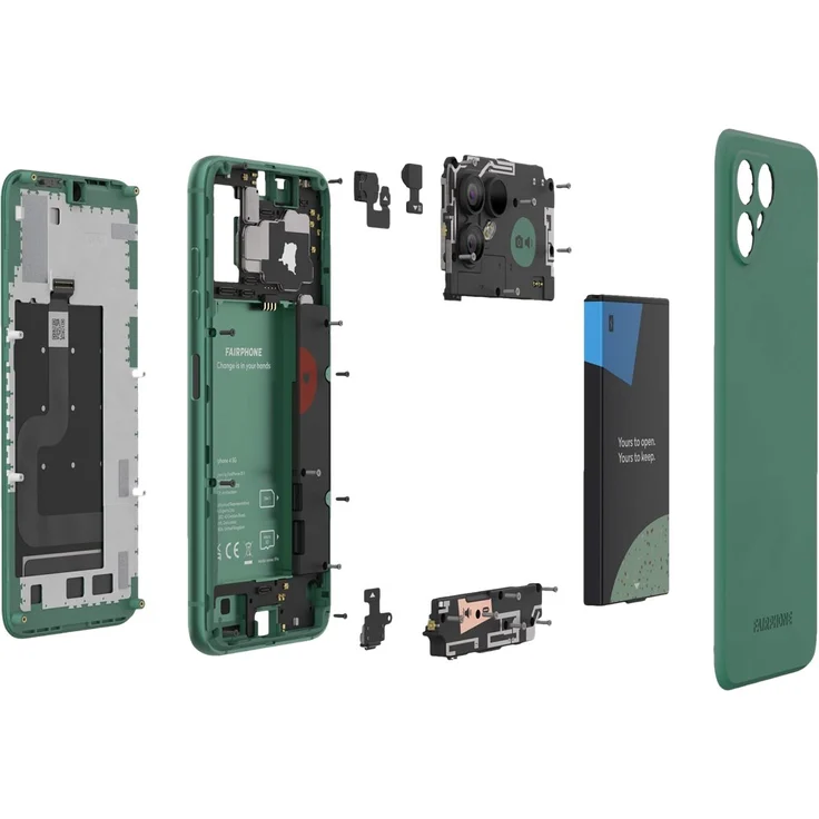 Fairphone 4 Smartphone 16cm (6,3 Zoll) IPS-Display, 256GB interner Speicher, 8GB RAM, Dual-SIM, Android 11, Grün – Bild 10