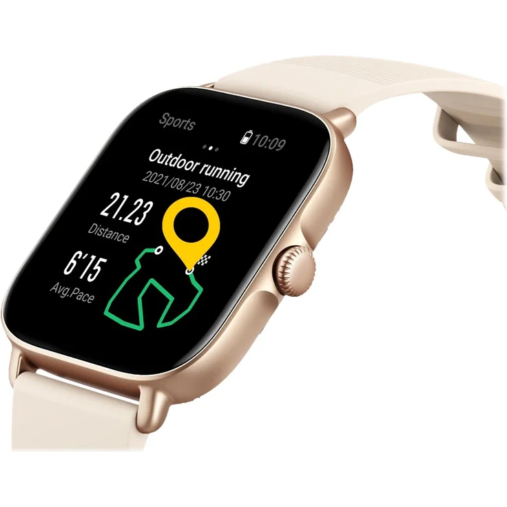 Amazfit GTS 3 Smartwatch Unisex, Aluminiumgehäuse, Kunststoffarmband, Ivory White – Bild 5