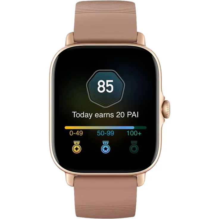 Amazfit GTS 3 Smartwatch Unisex, Aluminiumgehäuse, Kunststoffarmband, Terra Rosa – Bild 9