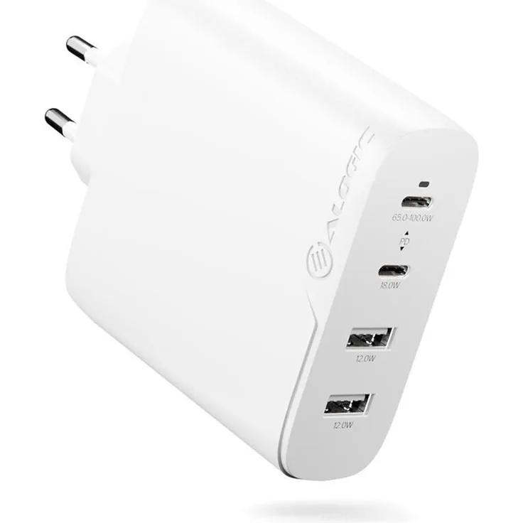 Alogic Ladegerät 100W 4 Port (2x USB-C, 2 x USB 3.0 A) weiß