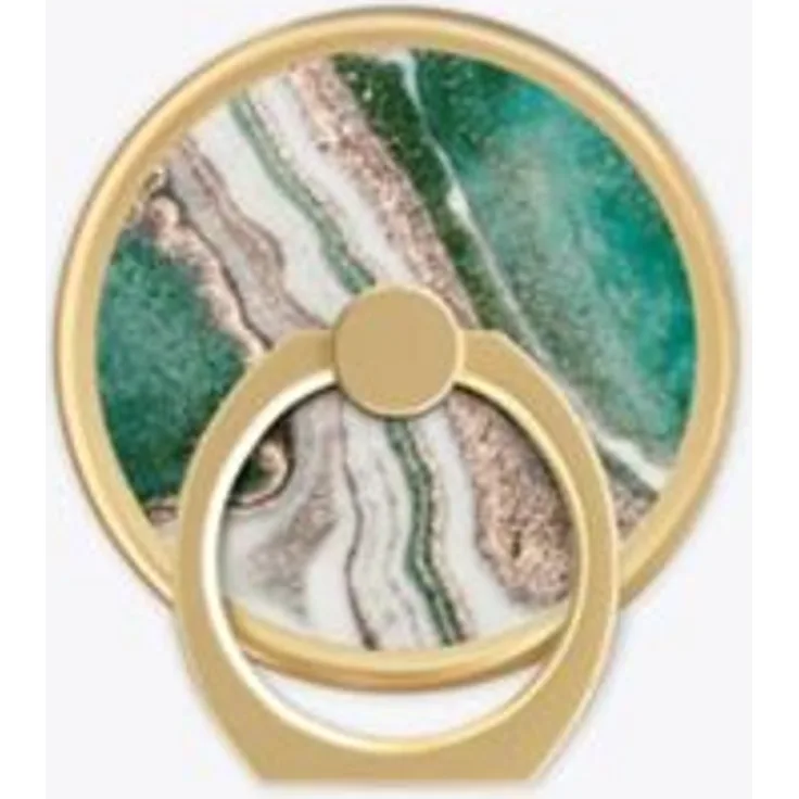 iDeal of Sweden Magnetic Ring Mount Magnetischer Halter Selfie-Ring Golden Jade Marble (Gold, Grün)