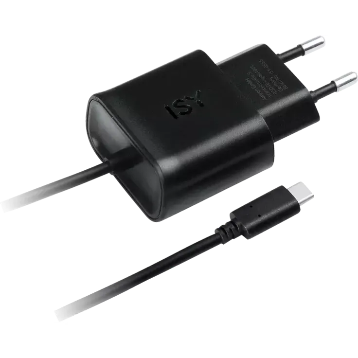 ISY IWC-7000 USB Typ C Ladegerät Universal, 5 Volt, 3000 mAh 3 A - 15 Watt, Schwarz