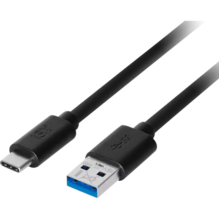 ISY IUC-3000 USB auf USB-C, Datenkabel-Ladekabel, 1 m, Schwarz