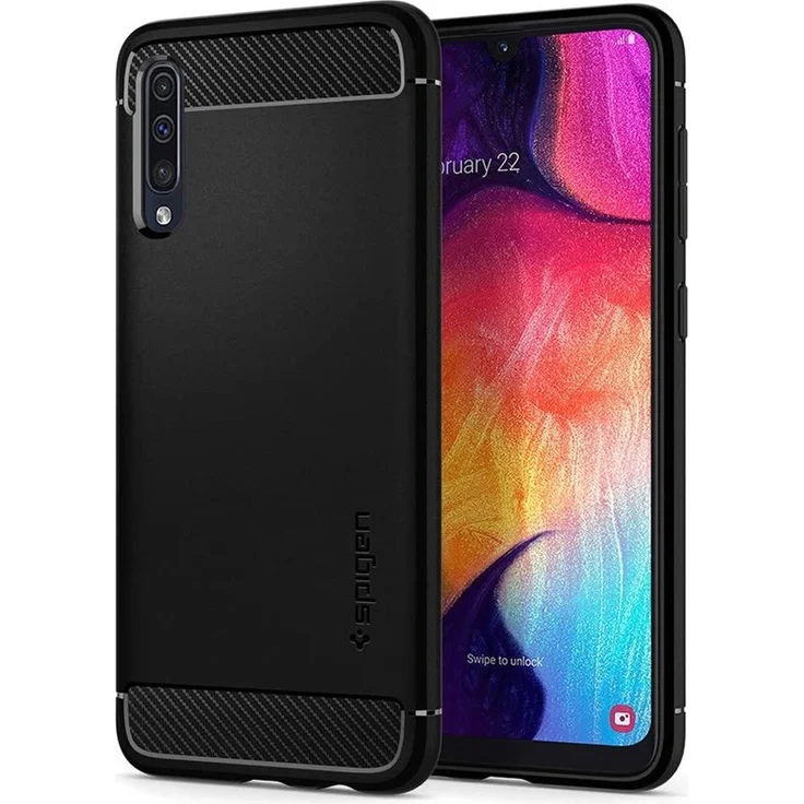 Spigen Rugged Armor für Samsung Galaxy A50 - Matt Schwarz – Bild 1