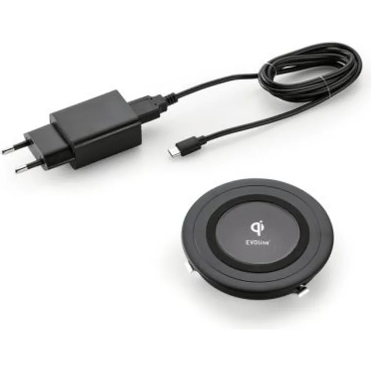 Evoline Qi Wireless Charger, Ladestation, schwarz
