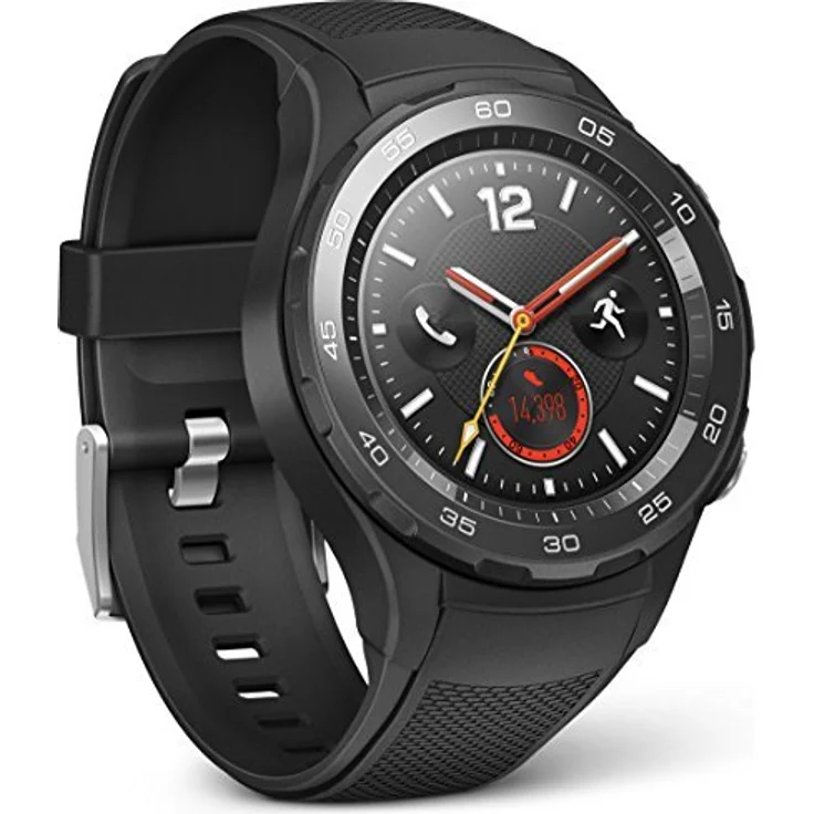 Huawei Watch 2 GPS + SIM-Slot Smartwatch Unisex, Einheitsgröße, Metallgehäuse, Carbon Black – Bild 2