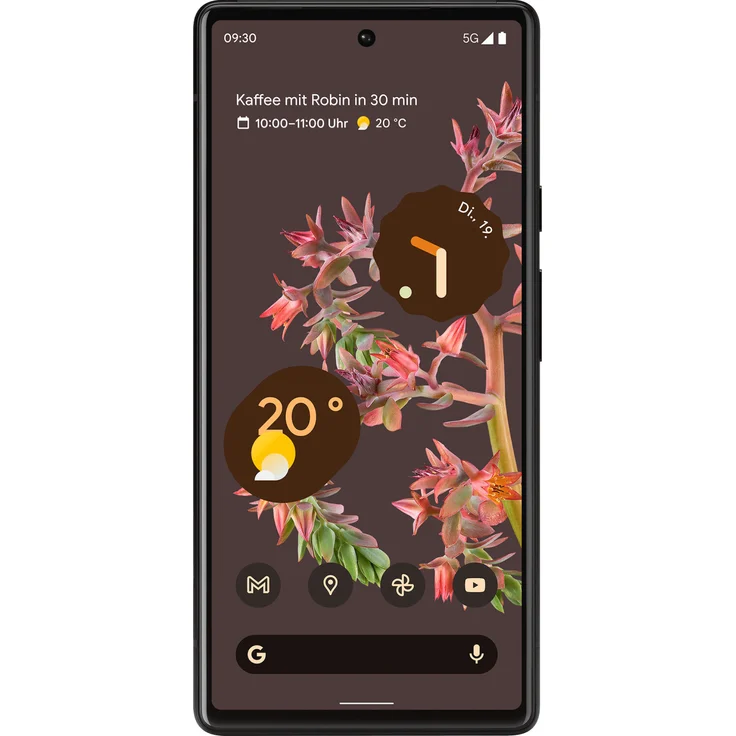 Google Pixel 6 5G Smartphone 6,4 Zoll OLED-Display 128GB interner Speicher, 8GB RAM, Dual-SIM, Android 12, Stormy Black – Bild 2