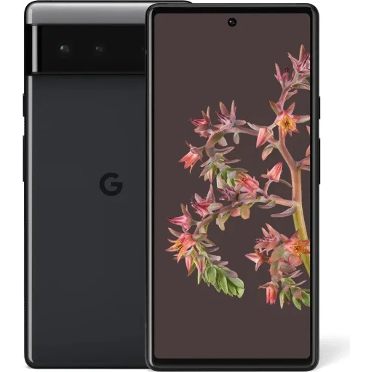 Google Pixel 6 5G Smartphone 6,4 Zoll OLED-Display 128GB interner Speicher, 8GB RAM, Dual-SIM, Android 12, Stormy Black