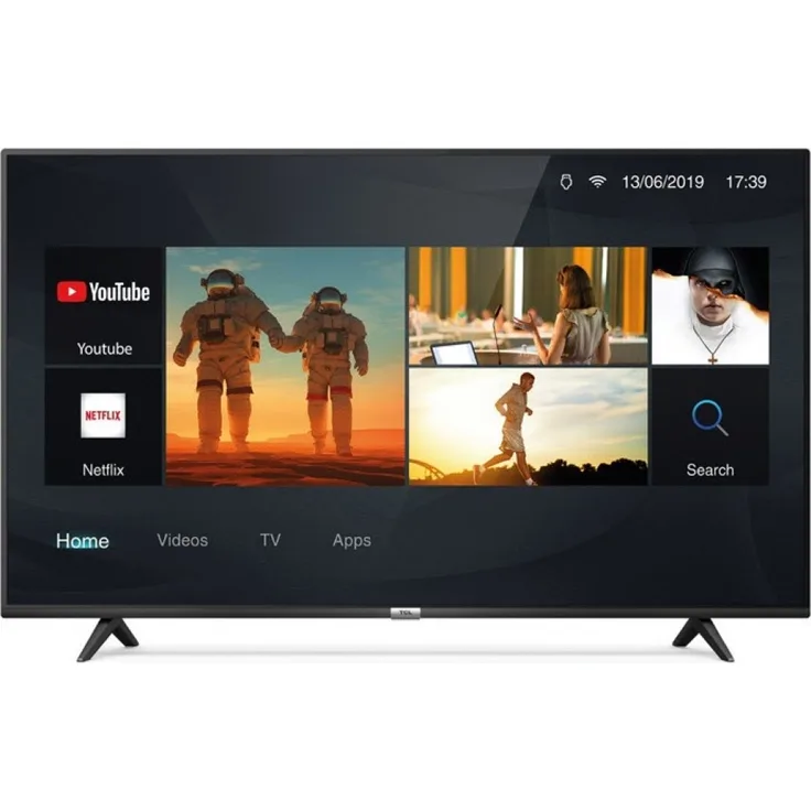 TCL 43P610 108 cm (43 Zoll) LED Smart TV (Ultra HD, HDR, Edge LED) HD-Triple-Tuner (Sat, Antenne, Kabel) Modelljahr 2020 Energieklasse F (DE-Modell)