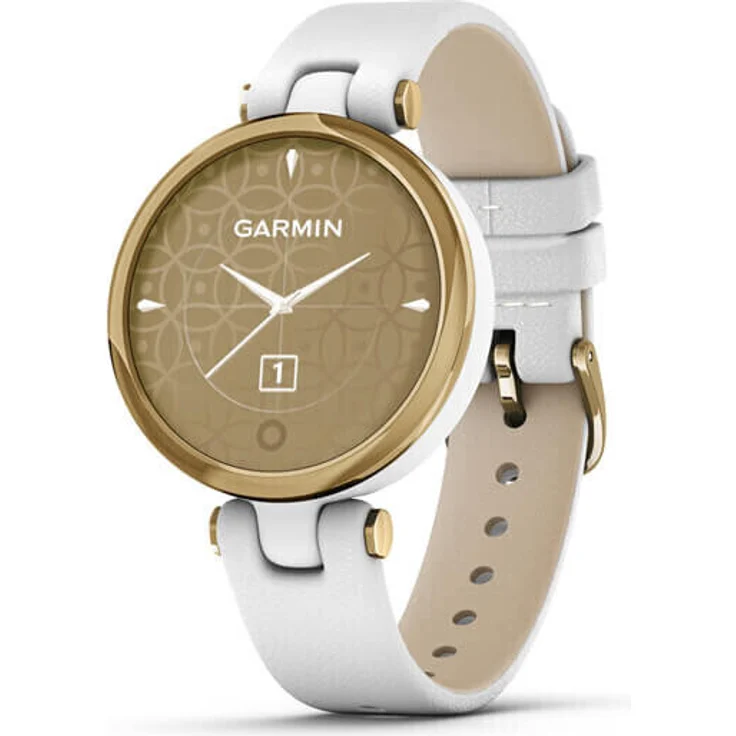 Garmin Lily Classic GPS, Damen, Kunststoffgehäuse, Lederarmband, Weiß/Gold (010-02384-B3) - Preisvergleich – Bild 2