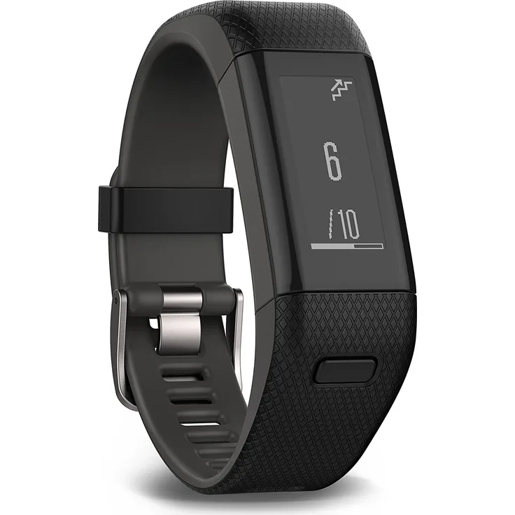 Garmin vívosmart HR+ Fitness-Tracker Unisex, XL, Schwarz