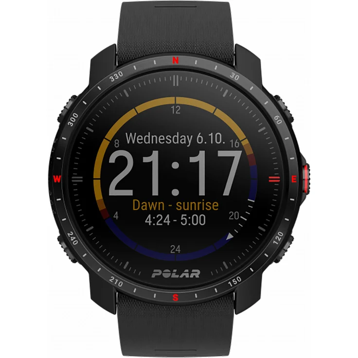 Polar Grit X Pro Smartwatch Unisex, 47mm, Edelstahlgehäuse, Silikonarmband Black DLC (90085773) – Bild 2