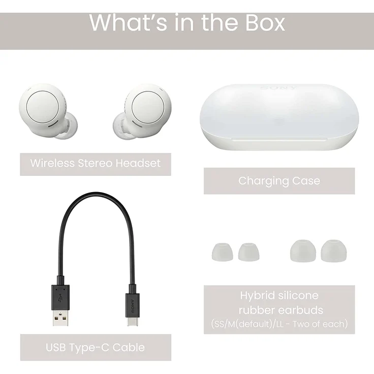 Sony WF-C500 In-Ear Bluetooth Kopfhörer kabellos 5 h Laufzeit IPX4, Weiß – Bild 6