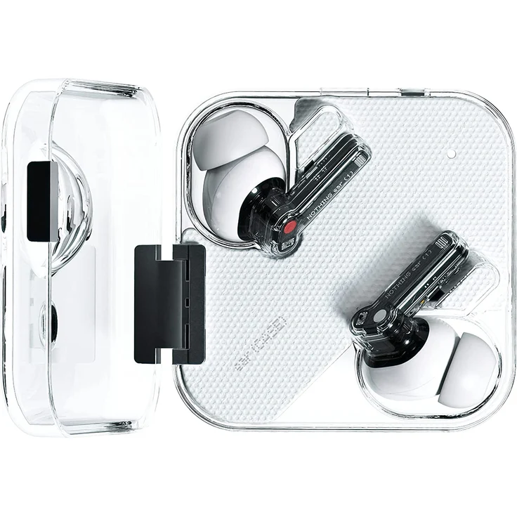 NOTHING Ear (1) ANC, True Wireless In-Ear-Kopfhörer mit Active Noise Cancelling, Schwarz, Weiß, transparent – Bild 6