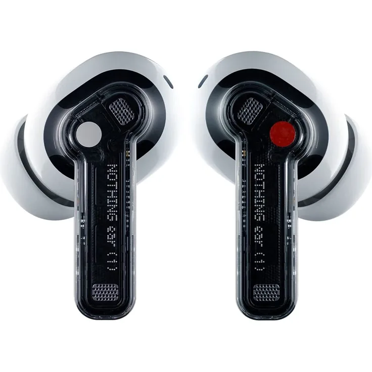 NOTHING Ear (1) ANC, True Wireless In-Ear-Kopfhörer mit Active Noise Cancelling, Schwarz, Weiß, transparent