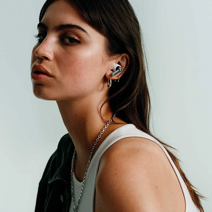 NOTHING Ear (1) ANC, True Wireless In-Ear-Kopfhörer mit Active Noise Cancelling, Schwarz, Weiß, transparent – Bild 5