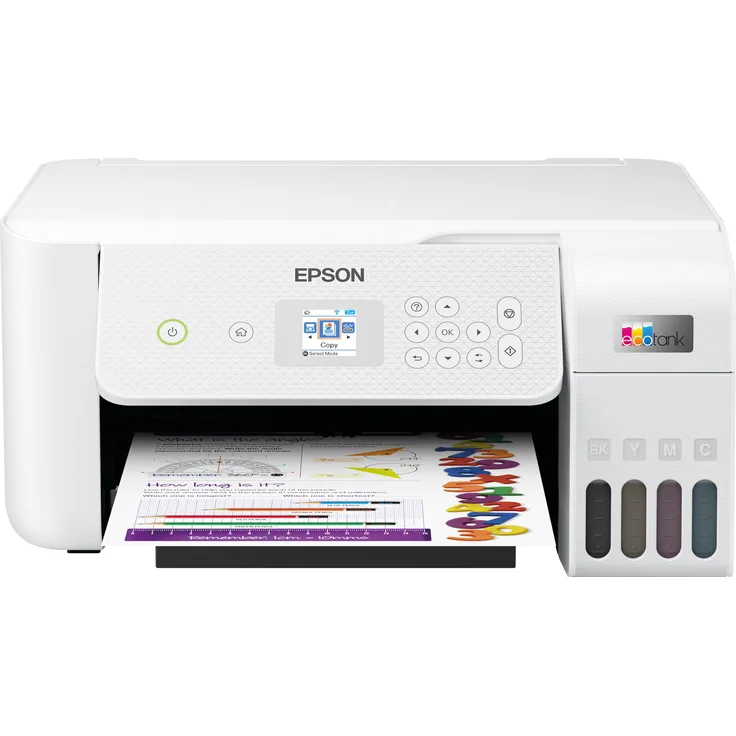 Epson EcoTank ET-2826 (3-in-1) Tintenstrahl, Druckgeschwindigkeit: 33 s/w, 15 Farbe, Auflösung: 5760 x 1440 (C11CJ66406)