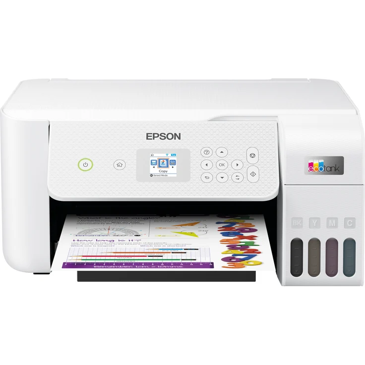Epson EcoTank ET-2826 (3-in-1) Tintenstrahl, Druckgeschwindigkeit: 33 s/w, 15 Farbe, Auflösung: 5760 x 1440 (C11CJ66406) – Bild 1