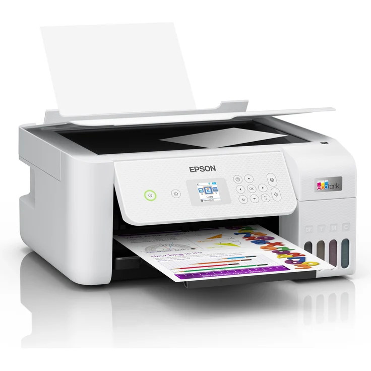 Epson EcoTank ET-2826 (3-in-1) Tintenstrahl, Druckgeschwindigkeit: 33 s/w, 15 Farbe, Auflösung: 5760 x 1440 (C11CJ66406) – Bild 2