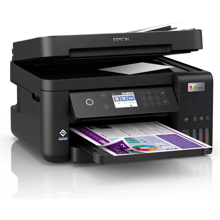 Epson EcoTank ET-3850 (3-in-1) Tintenstrahl, Druckgeschwindigkeit: 33 s/w, 20 Farbe, Auflösung: 4800 x 1200 (C11CJ61402) – Bild 2