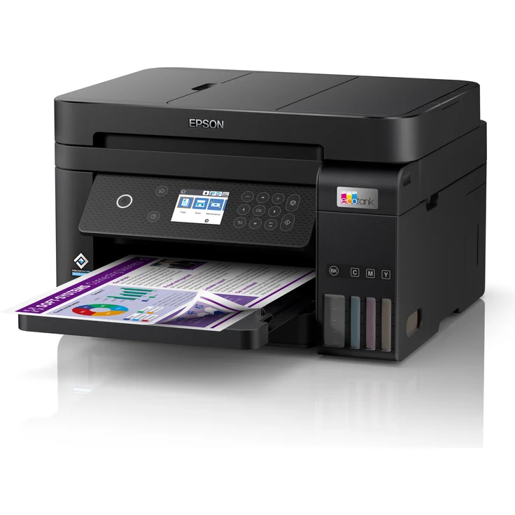 Epson EcoTank ET-3850 (3-in-1) Tintenstrahl, Druckgeschwindigkeit: 33 s/w, 20 Farbe, Auflösung: 4800 x 1200 (C11CJ61402) – Bild 3