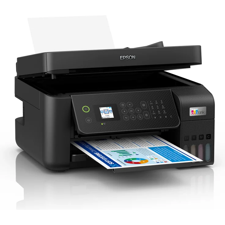 Epson EcoTank ET-4800 (4-in-1) Tintenstrahl, Druckgeschwindigkeit: 33 s/w, 15 Farbe, Auflösung: 5760 x 1440 (C11CJ65402) – Bild 2
