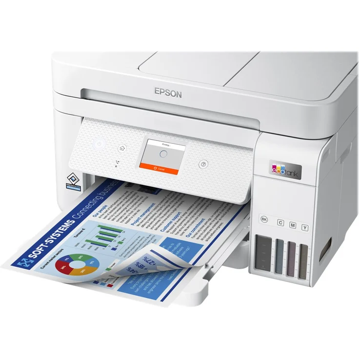 Epson EcoTank ET-4856 (4-in-1) Tintenstrahl, Druckgeschwindigkeit: 33 s/w, 20 Farbe, Auflösung: 4800 x 1200 (C11CJ60407) – Bild 7