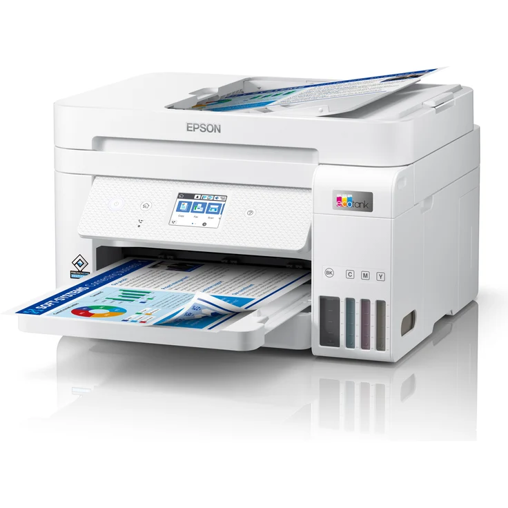 Epson EcoTank ET-4856 (4-in-1) Tintenstrahl, Druckgeschwindigkeit: 33 s/w, 20 Farbe, Auflösung: 4800 x 1200 (C11CJ60407) – Bild 2