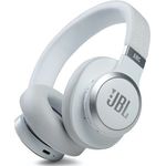 JBL Live 660NC, Over-ear Kopfhörer mit Noise Cancelling, Mikrofon und Bluetooth weiß