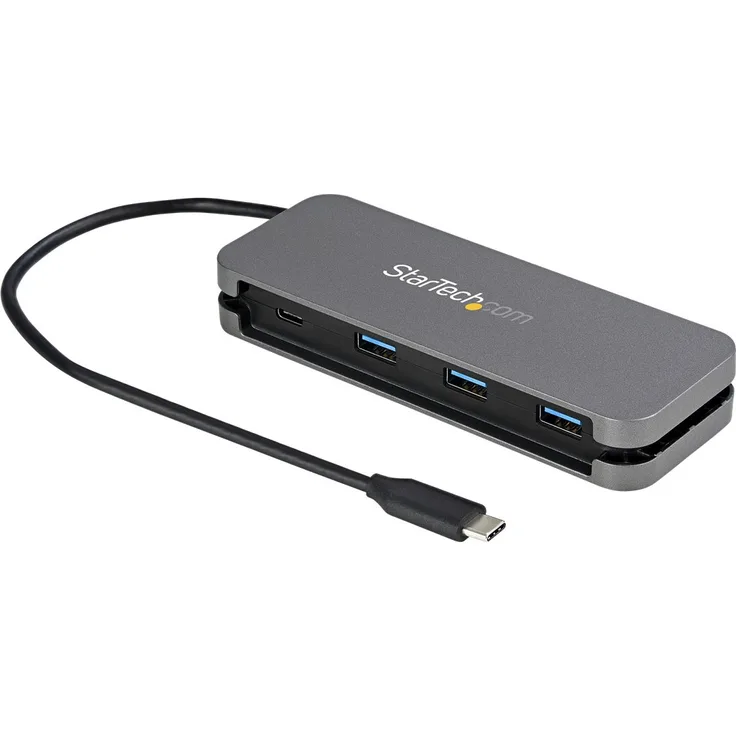 StarTech.com 4 Port USB-C-Hub - 3x USB-A-1x USB-C - 5Gbit-s USB 3.0 Typ-C Hub (3.2-3.1 Gen 1) - Busbetrieben - Tragbarer USB-C auf USB-A Adapter Hub - 28,5cm Kabel integirertes Host-Kabel (HB30CM3A1CB) - Hub - 3 x USB 3.2 Gen 1 + 1 x USB-C 3.2 Gen 1 - Des