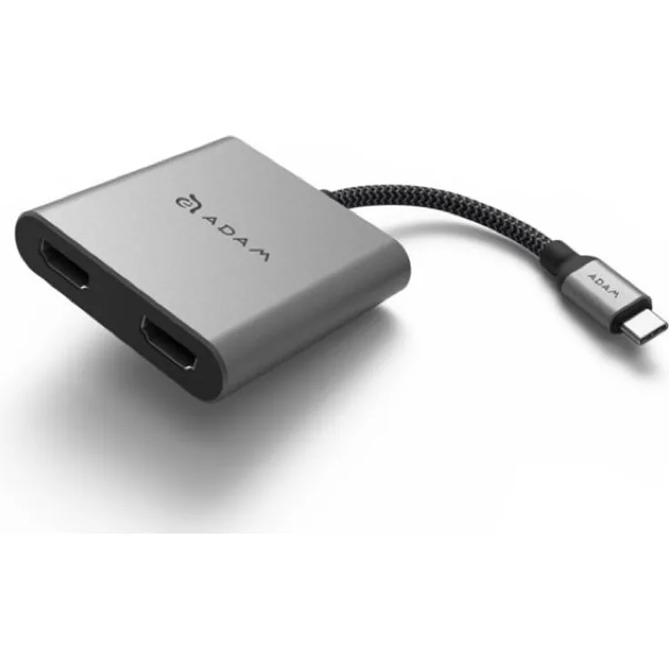 ADAM elements CASA Hub H2 Grey USB-C 3.1 HDMI x2 grau - AAPADHUBH2GY