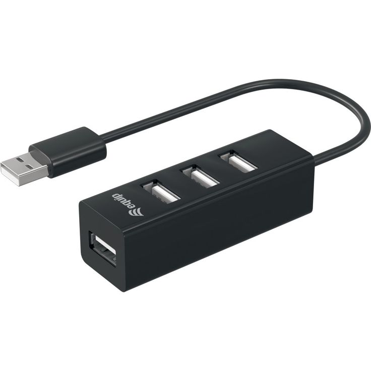 Equip USB-Hub USB 2.0 St -> 4x USB Bu 0.15cm 480Mbps schwarz