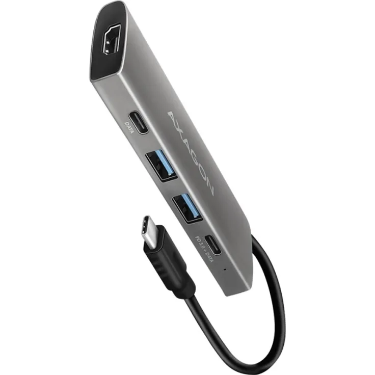 AXAGON HMC-5G2 Multiport-Hub, USB 3.0, HDMI, Gbit-LAN, 2x USB-A, 2x USB-C (HMC-5G2)