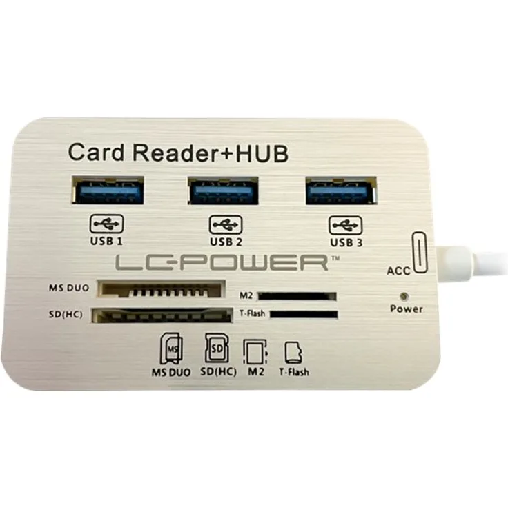 USB Hub LC-Power USB 3.0 3-Port MULTI extern Typ-C