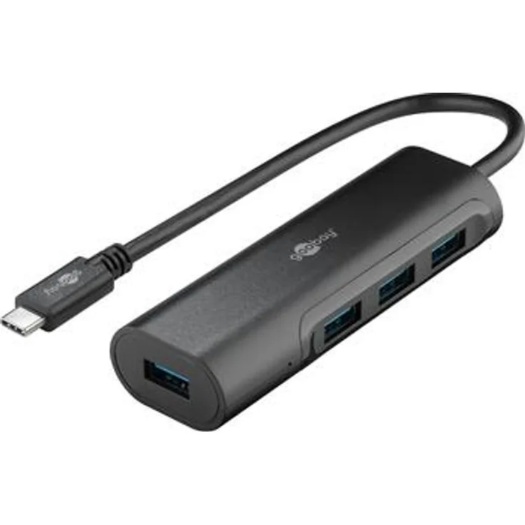 0,18m USB-C Hub für den gleichzeitigen Anschluss von vier USB 3.0 A Buchsen