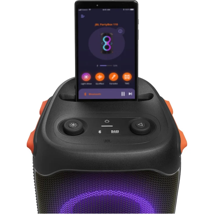 JBL PartyBox 110 Party Bluetooth-Lautsprecher, spritzwassergeschützt, schwarz – Bild 5