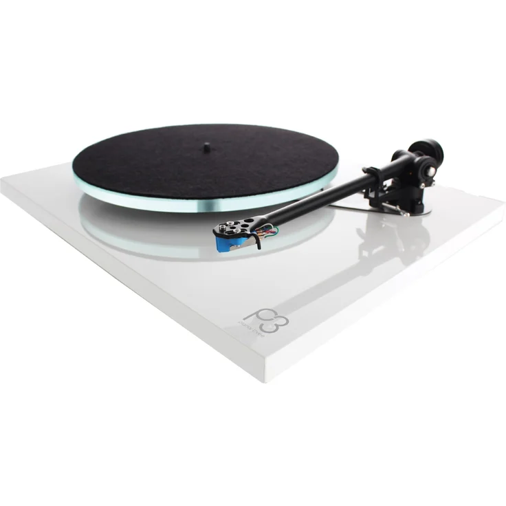 Rega Planar 3 Manueller Plattenspieler mit Riemenantrieb, Weiß – Bild 1