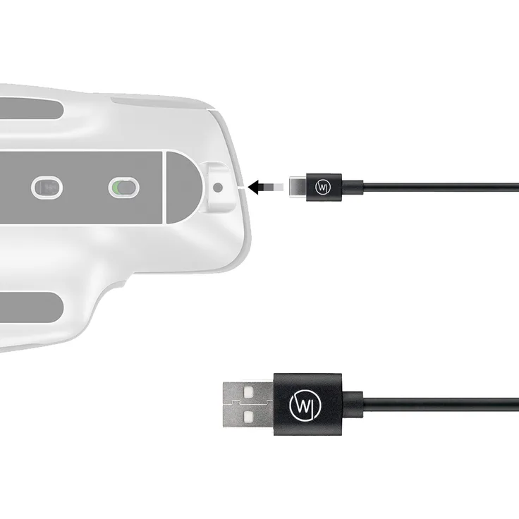 Wicked Chili USB C Ladekabel kompatibel mit Logitech MX Master 3, MX Vertical Advanced Ergonimic, MX Keys Plus und Logitech Craft - Fast Charge Kabel für USB C Funkmaus und Funktastatur (1m) schwarz