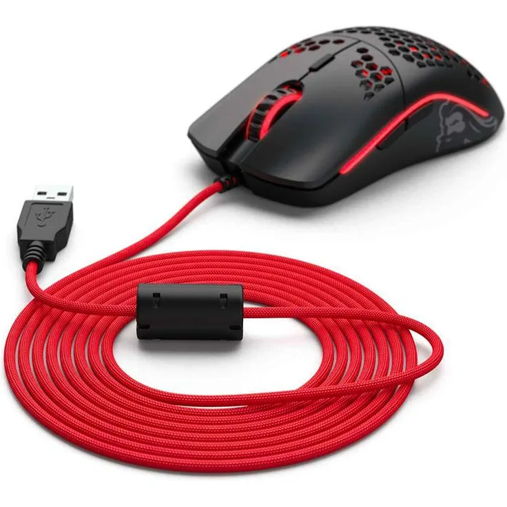Glorious PC Gaming Race Ascended Cable V2 - Crimson Red