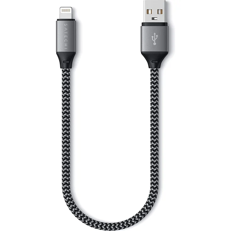 Satechi USB-A to Lightning Short Cable 25 cm - Space Gray (Grau)