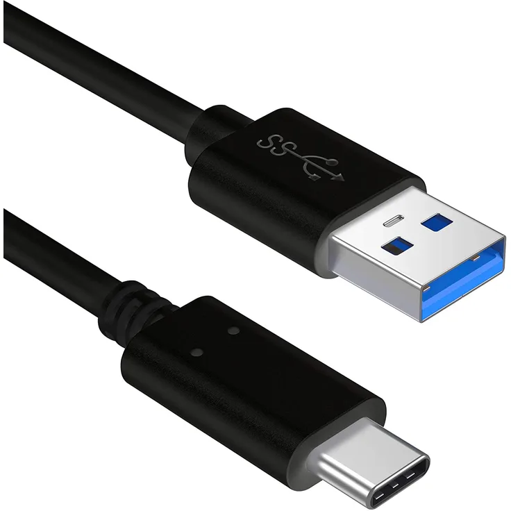 Slabo Ladekabel USB Typ C für Hafury GT20/Hafury Note 10 4G Datenkabel Verbindungskabel Sync-Kabel – schwarz