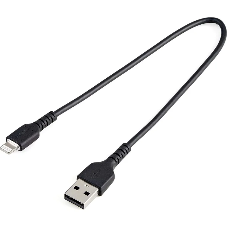 STARTECH.COM 30 cm USB auf Lightning - MFi-zertifiziertes Lightning Kabel - Premium - Langlebiges iPhone Ladekabel - Schwarz (RUSBLTMM30 cmB)